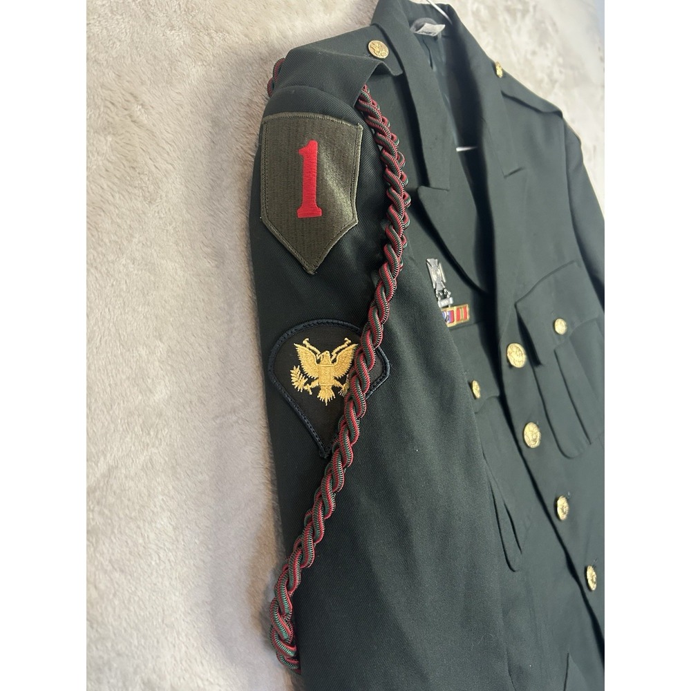US Army Class A Dress Green Uniform Jacket 1st Infantry Big Red One 38XL - Picture 4 of 10